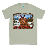 Matcha merry christmas highland cow with farm Classic Tee - RanaPortraitStore