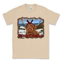 Mushroom merry christmas highland cow with farm Classic Tee - RanaPortraitStore