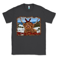 Smoke merry christmas highland cow with farm Classic Tee - RanaPortraitStore