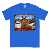 True Royal merry christmas highland cow with farm Classic Tee - RanaPortraitStore