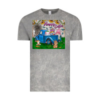 Cloud Rock happy easter truck Vintage Tee - CowhideDigitalArt