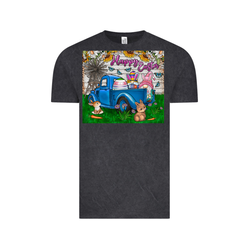 Happy Easter Truck Vintage Tee by CowhideDigitalArt | Teevron