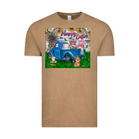 Vintage Coffee happy easter truck Vintage Tee - CowhideDigitalArt