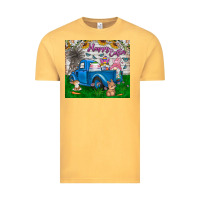 Vintage Mustard happy easter truck Vintage Tee - CowhideDigitalArt
