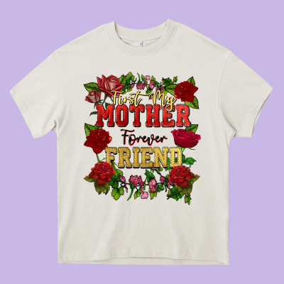 First My Mother Forever My Friend Mother's Day Heavy Core Tee Designed By Fadigitalartstudio