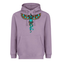 Lavender turquoise thunderbird Heavyweight Hoodie - RanaPortraitStore
