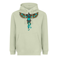 Matcha turquoise thunderbird Heavyweight Hoodie - RanaPortraitStore