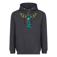 Smoke turquoise thunderbird Heavyweight Hoodie - RanaPortraitStore