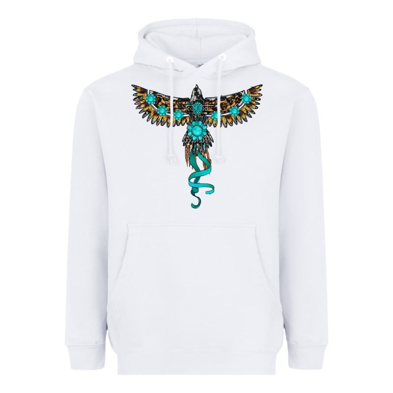 Turquoise Thunderbird Heavyweight Hoodie by RanaPortraitStore | Teevron