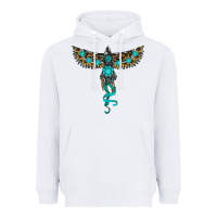 White turquoise thunderbird Heavyweight Hoodie - RanaPortraitStore