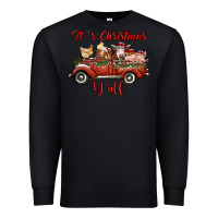 Black it's christmas y'all truck with farm animals Premium Sweatshirt - RanaPortraitStore