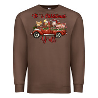 Chestnut it's christmas y'all truck with farm animals Premium Sweatshirt - RanaPortraitStore