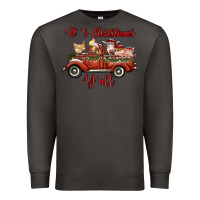 Smoke it's christmas y'all truck with farm animals Premium Sweatshirt - RanaPortraitStore