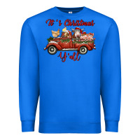 True Royal it's christmas y'all truck with farm animals Premium Sweatshirt - RanaPortraitStore