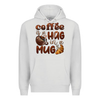 Dove Grey coffee is a hug in a mug Premium Hoodie - BarkalooDesign