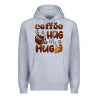 Heather Grey coffee is a hug in a mug Premium Hoodie - BarkalooDesign