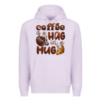 Lilac coffee is a hug in a mug Premium Hoodie - BarkalooDesign