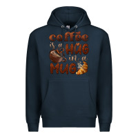 Navy coffee is a hug in a mug Premium Hoodie - BarkalooDesign
