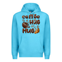 Ocean Blue coffee is a hug in a mug Premium Hoodie - BarkalooDesign