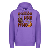 Purple coffee is a hug in a mug Premium Hoodie - BarkalooDesign