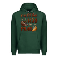 Sports Green coffee is a hug in a mug Premium Hoodie - BarkalooDesign