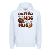 White coffee is a hug in a mug Premium Hoodie - BarkalooDesign