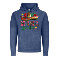 Vintage Denim mama cita with sombrero hat and roses Vintage Hoodie - Artiststas