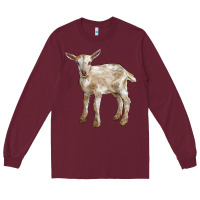 Burgundy Baby Saanen Goat Long Sleeve Tee - LillyAllenDesigns