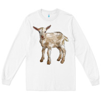 White Baby Saanen Goat Long Sleeve Tee - LillyAllenDesigns
