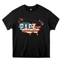 Black all american papa Heavy Core Tee - FaDigitalArtStudio