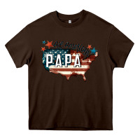 Chocolate Brown all american papa Heavy Core Tee - FaDigitalArtStudio