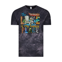 Cloud Black the lakes my happy place Vintage Tee - CowhideDigitalArt
