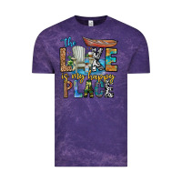 Cloud Purple the lakes my happy place Vintage Tee - CowhideDigitalArt