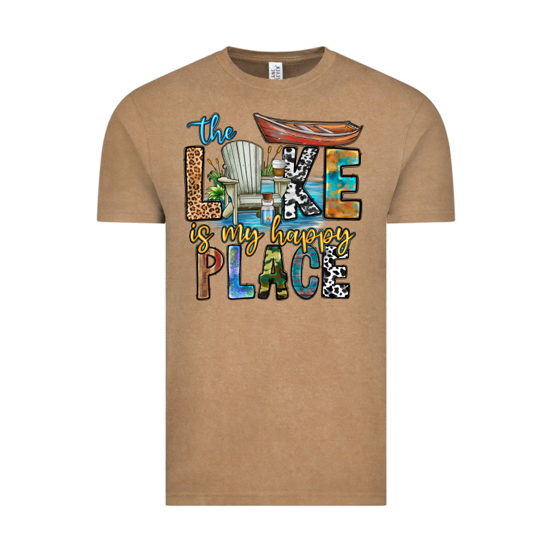 The Lakes My Happy Place Vintage Tee by CowhideDigitalArt | Teevron