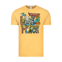Vintage Mustard the lakes my happy place Vintage Tee - CowhideDigitalArt