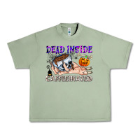 Oil Green Dead Inside Caffeinated Urban Heavy Tee - CowhideDigitalArt