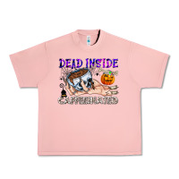 Salmon Dead Inside Caffeinated Urban Heavy Tee - CowhideDigitalArt
