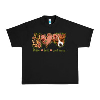 Black Peace Love Jack Russel Urban Heavy Tee - Jasminsmagicworld