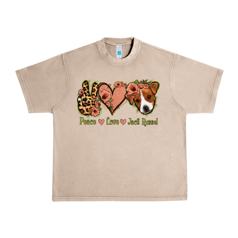 Peace Love Jack Russel Urban Heavy Tee by Jasminsmagicworld | Teevron