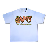Grape Ice Peace Love Jack Russel Urban Heavy Tee - Jasminsmagicworld
