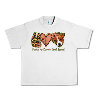 Lunar Rock Peace Love Jack Russel Urban Heavy Tee - Jasminsmagicworld