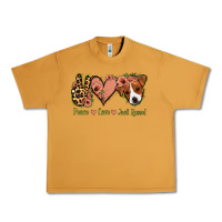 Peanut Butter Peace Love Jack Russel Urban Heavy Tee - Jasminsmagicworld