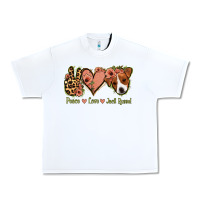 White Peace Love Jack Russel Urban Heavy Tee - Jasminsmagicworld