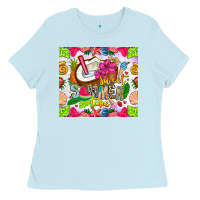 Baby Blue summer time Ladies Tee - CowhideDigitalArt