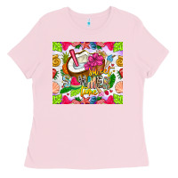 Bubblegum Pink summer time Ladies Tee - CowhideDigitalArt