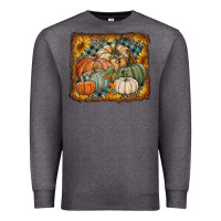 Charcoal Heather pumpkins with sunflowers Premium Sweatshirt - RanaPortraitStore
