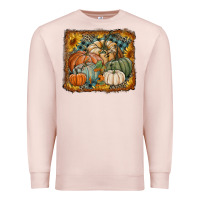 Pale Pink pumpkins with sunflowers Premium Sweatshirt - RanaPortraitStore