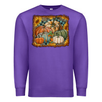 Purple pumpkins with sunflowers Premium Sweatshirt - RanaPortraitStore