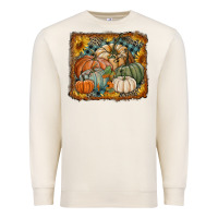 Sandshell pumpkins with sunflowers Premium Sweatshirt - RanaPortraitStore