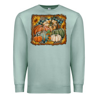 Seafoam pumpkins with sunflowers Premium Sweatshirt - RanaPortraitStore